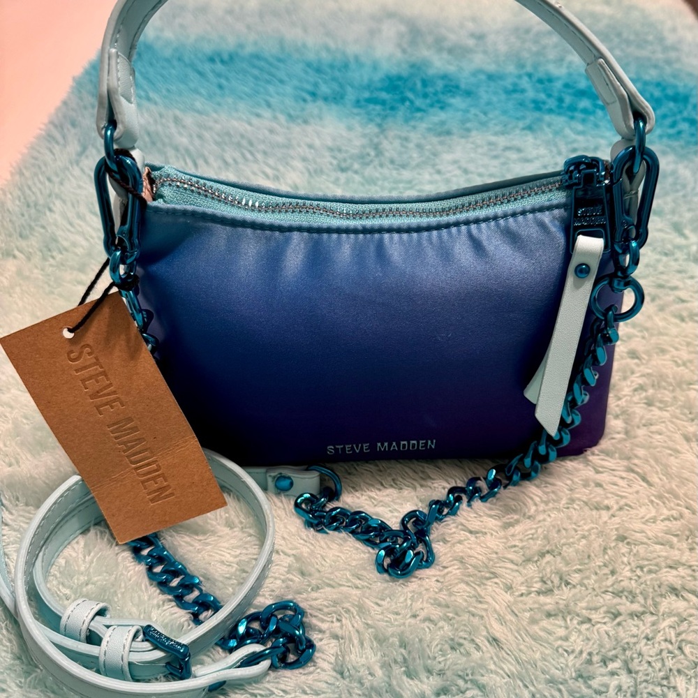Steve Madden Ombre Purple and White Shoulder Bag - Picture 6 of 9